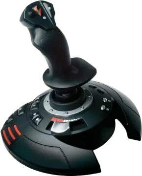 a close up view of the joystick