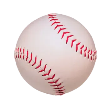 a baseball ball on a white background