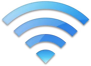a blue wi - fifi icon with a white background