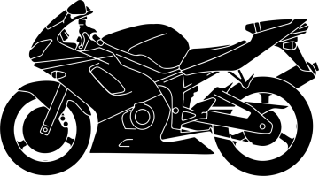 a black and white drawing of a motorcycle