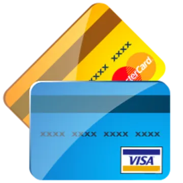 a credit card next to a visa card