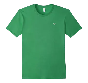 a green t - shirt with a white logo on it