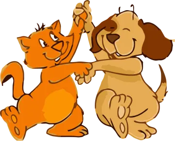 two dogs playing with each other dog