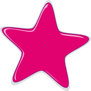 a pink star sticker