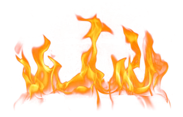 fire flames on a white background