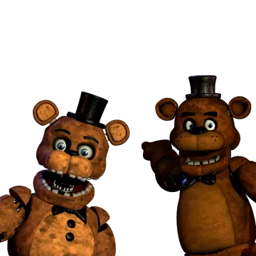two brown teddy bears wearing top hats and bow ties