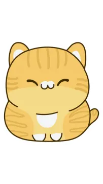 a cartoon cat with its eyes closed