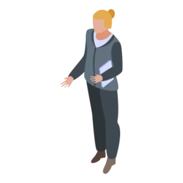 an illustration of a woman in a business suit