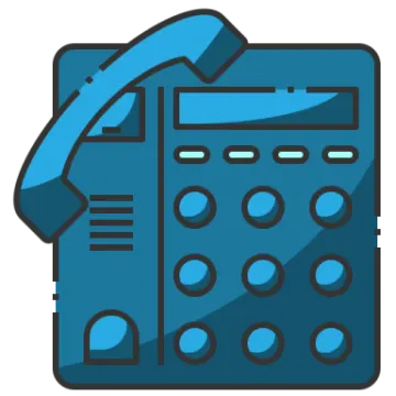 an icon of a telephone receiver