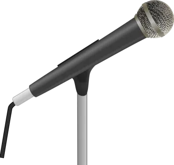 a microphone on top of a stand