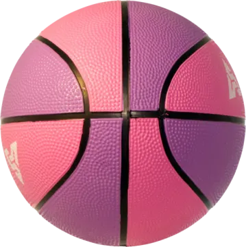 a pink and purple basketball ball