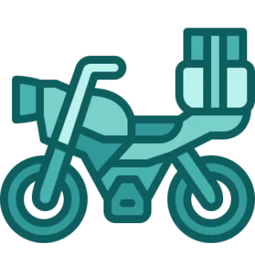 a motorcycle with a basket on the back
