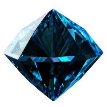 a blue diamond on white background