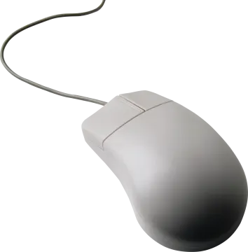 a computer mouse on a white surface