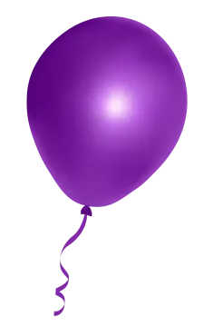 a purple balloon with a white background