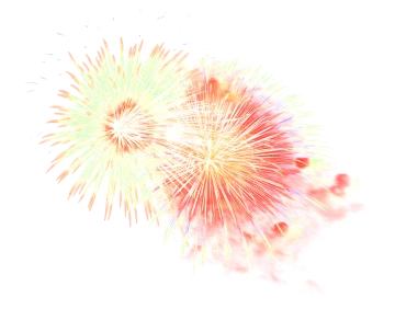 a colorful fireworks on a white background