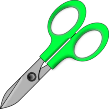 a pair of scissors on a white background