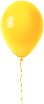 the balloon is yellow