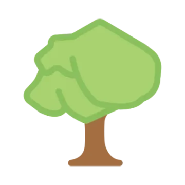 a tree with green leaves