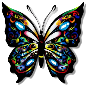 a colorful butterfly on a white background