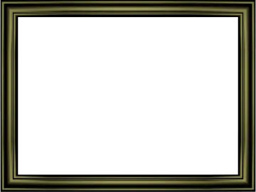 a gold frame on a white background