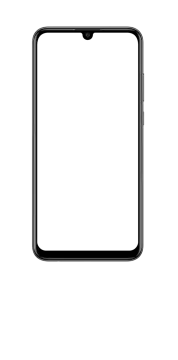 a black smartphone with a blank screen
