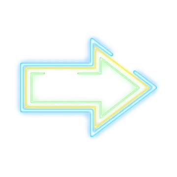 a blue and yellow arrow icon on a white background