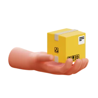 a hand holding a yellow box