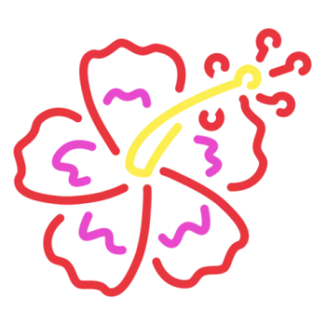 a drawing of a flower on a white background