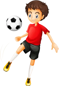 a boy playing soccer