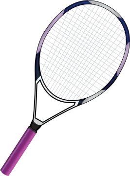 a tennis racket on a white background