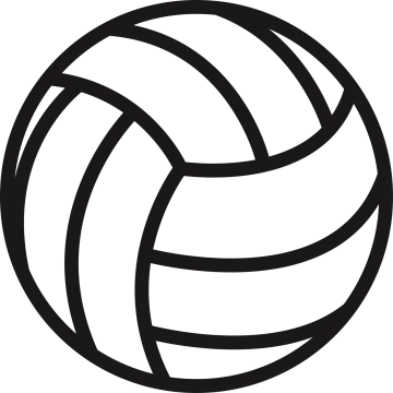 a black and white volleyball ball