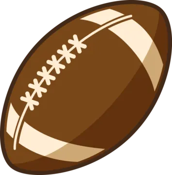 a football ball on a white background