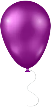 a purple balloon on a white background