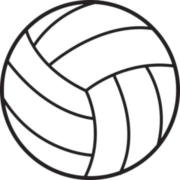 a volleyball ball coloring page