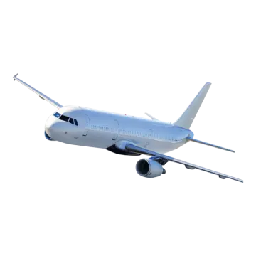 a white airplane flying in the sky