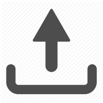 a black and white icon of an arrow