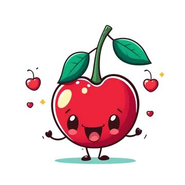 an apple with a green leaf on it's head