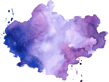 a purple watercolor stain on a white background