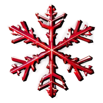 a red snowflake on a white background
