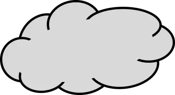 a gray cloud on a white background