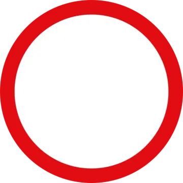 a red circle on a white background