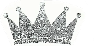 a silver crown on a white background