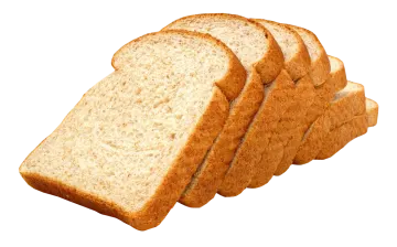 two slices of bread on a white background