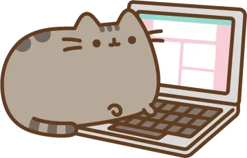 a cat sitting on top of a laptop