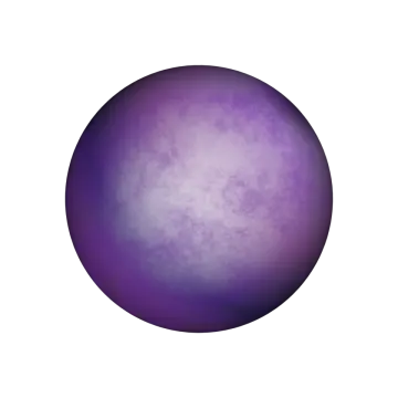 a purple ball on a white background