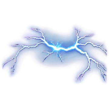 a lightning bolt on a white background