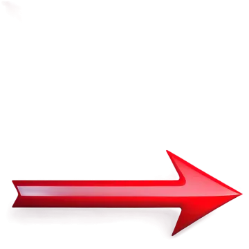 a red arrow on a white background