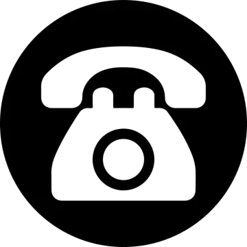 a black and white phone icon