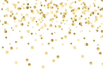 gold dots on a white background